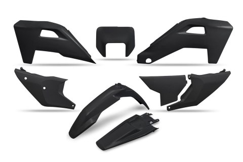 UFO 2025/11 KOMPLET PLASTIKÓW HUSQVARNA FE 250 / 350 / 450 / 501 '25-'26, TE 250 / 300 HERITAGE '25-'26 KOLOR CZARNY