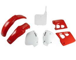 UFO KOMPLET PLASTIKÓW (FULL KIT) Z OSŁONAMI TELESKOPÓW (AMORTYZATORÓW) HONDA CR 125 '91-'92, CR 250 '90-'91, KOLOR OEM '90 (CZER