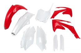 UFO KOMPLET PLASTIKÓW (FULL KIT) Z OSŁONAMI TELESKOPÓW (AMORTYZATORÓW) HONDA CRF 250R '11-'13, CRF 450R 11-12 KOLOR OEM (CZERWON