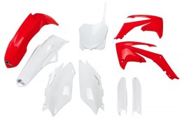 UFO KOMPLET PLASTIKÓW (FULL KIT) Z OSŁONAMI TELESKOPÓW (AMORTYZATORÓW) HONDA CRF 250R '11-'13, CRF 450R '11-'12 KOLOR OEM (CZERW