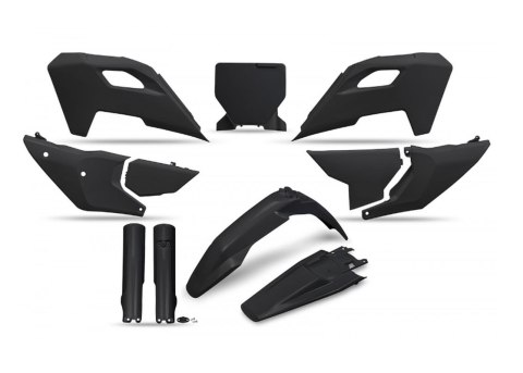 UFO KOMPLET PLASTIKÓW (FULL KIT) Z OSŁONAMI TELESKOPÓW (AMORTYZATORÓW) HUSQVARNA TC 125 / 250 '23-'24, FC 250 / 350 / 450 '23-'2