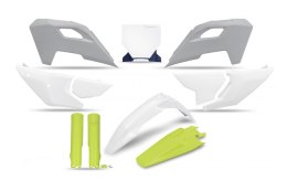 UFO KOMPLET PLASTIKÓW (FULL KIT) Z OSŁONAMI TELESKOPÓW (AMORTYZATORÓW) HUSQVARNA TC 125 / 250 '23-'24, FC 250 / 350 / 450 '23-'2