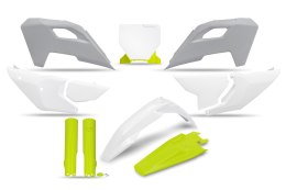 UFO KOMPLET PLASTIKÓW (FULL KIT) Z OSŁONAMI TELESKOPÓW (AMORTYZATORÓW) HUSQVARNA TC 125 / 250 '23-'24, FC 250 / 350 / 450 '23-'2