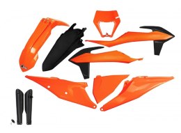 UFO KOMPLET PLASTIKÓW (FULL KIT) Z OSŁONAMI TELESKOPÓW (AMORTYZATORÓW) KTM EXC 125 '20-'21, EXC 250 / 300 TPI '20-'23, EXC-F 250