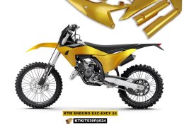 UFO KOMPLET PLASTIKÓW (FULL KIT) Z OSŁONAMI TELESKOPÓW (AMORTYZATORÓW) KTM EXC 150 / 250 / 300 TBI '24-'25, EXC-F 250 / 350 / 45