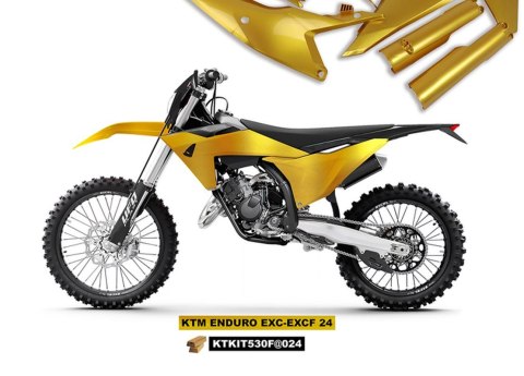 UFO KOMPLET PLASTIKÓW (FULL KIT) Z OSŁONAMI TELESKOPÓW (AMORTYZATORÓW) KTM EXC 150 / 250 / 300 TBI '24-'25, EXC-F 250 / 350 / 45