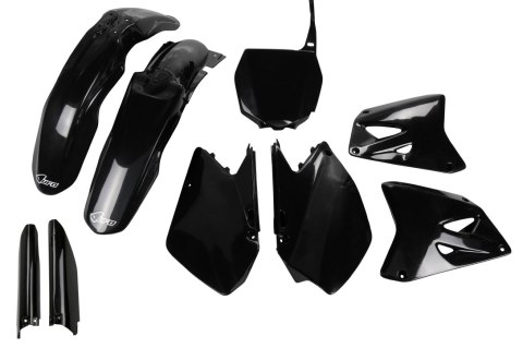 UFO KOMPLET PLASTIKÓW (FULL KIT) Z OSŁONAMI TELESKOPÓW (AMORTYZATORÓW) SUZUKI RM 125 / 250 '06-'24 KOLOR CZARNY