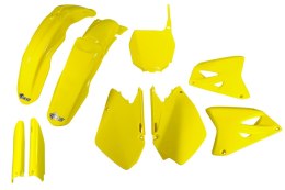 UFO KOMPLET PLASTIKÓW (FULL KIT) Z OSŁONAMI TELESKOPÓW (AMORTYZATORÓW) SUZUKI RM 125 / 250 '06-'24 KOLOR ŻÓŁTY