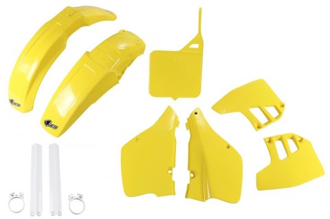 UFO KOMPLET PLASTIKÓW (FULL KIT) Z OSŁONAMI TELESKOPÓW (AMORTYZATORÓW) SUZUKI RM 250 '89-'91 KOLOR OEM (ŻÓŁTY) (SU398E999)