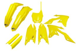 UFO KOMPLET PLASTIKÓW (FULL KIT) Z OSŁONAMI TELESKOPÓW (AMORTYZATORÓW) SUZUKI RMZ 250 '19-'25, RMZ 450 '18-'25 KOLOR ŻÓLTY