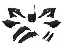 UFO KOMPLET PLASTIKÓW (FULL KIT) Z OSŁONAMI TELESKOPÓW (AMORTYZATORÓW) YAMAHA YZ 125 / 250 '22-'26 KOLOR CZARNY