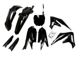 UFO KOMPLET PLASTIKÓW (FULL KIT) Z OSŁONAMI TELESKOPÓW (AMORTYZATORÓW) YAMAHA YZF 250 '19-'23, YZF 450 '18-'22 KOLOR CZARNY