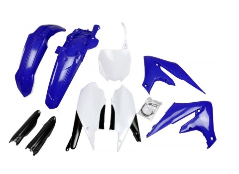 UFO KOMPLET PLASTIKÓW (FULL KIT) Z OSŁONAMI TELESKOPÓW (AMORTYZATORÓW) YAMAHA YZF 250 '19-'23, YZF 450 '18-'22 KOLOR OEM NIEBIES