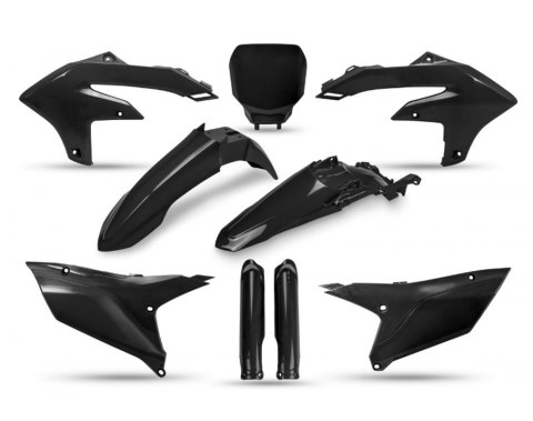 UFO KOMPLET PLASTIKÓW (FULL KIT) Z OSŁONAMI TELESKOPÓW (AMORTYZATORÓW) YAMAHA YZF 250 '24-'26, YZF 450 '23-'25 KOLOR CZARNY