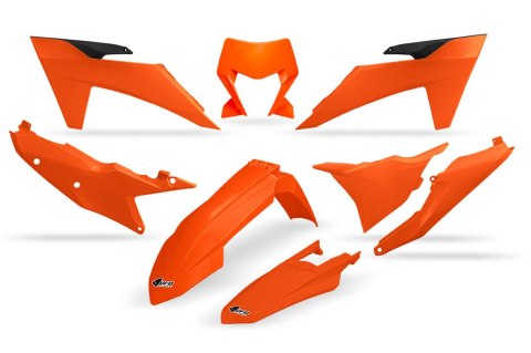 UFO KOMPLET PLASTIKÓW KTM EXC 150 / 250 / 300 TBI '24-'25, EXC-F 250 / 350 / 450 / 500 '24-'25 KOLOR OEM '25 ( POMARAŃCZOWY )