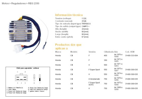 DZE REGULATOR NAPIĘCIA HONDA CB 350F '72-'75; CB 400F '76-'78; CB 500K '71-'73; CB 550F/K '74-'78; CB 750KF/A/K '69-'78 (ESR240)
