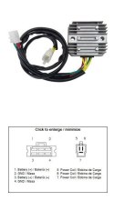 DZE REGULATOR NAPIĘCIA HONDA VT 700C SHADOW '86-'87; VT 800C SHADOW '88 (OEM 31600-MR6-000)