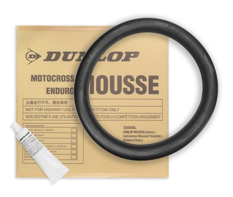 DUNLOP MOUSSE FM18S 110/100-18 , 120/100-18 , 140/80-18 TYŁ STANDARD (ŻEL W ZESTAWIE)