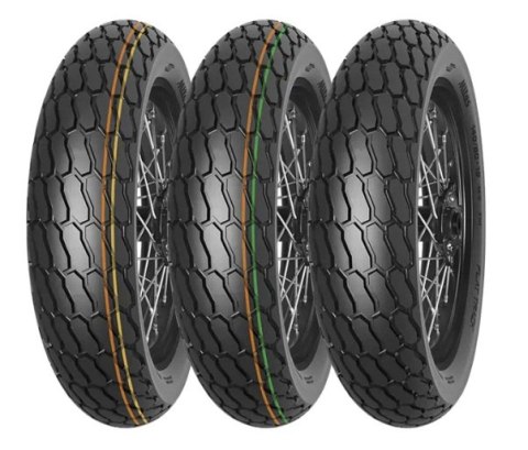 MITAS OPONA 130/80-19 (27x7-19) FLAT TRACK SUPER SOFT NHS TT (POMARAŃCZOWO-ZIELONY PASEK) PRZÓD/TYŁ DOT 2026 (DOT:DXDS) (NOWOŚĆ 