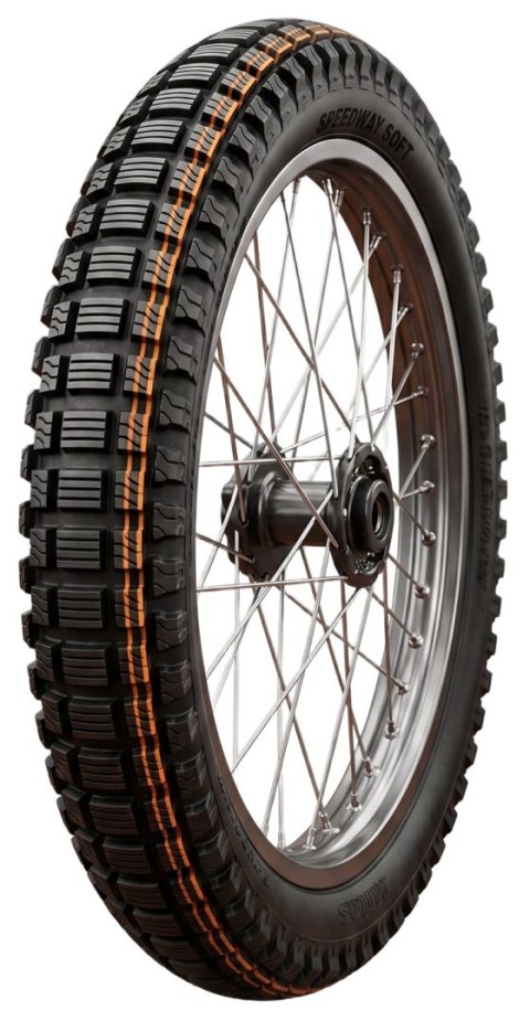 MITAS OPONA 2.75-23 SPEEDWAY SOFT 48P NHS TT (PODWÓJNY POMARAŃCZOWY PASEK) PRZÓD DOT 2026 (DOT:JVDS) (ZAMIENNIK:70000349,7000035