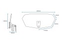 OXFORD WINDSHIELD DEFLEKTOR REGULOWANY NA SZYBĘ PRZYCIEMNIANY (DYMIONY) (SMOKED) 260 x 125MM - drobne rysy
