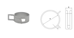 PROMX OPASKA SAMOZACISKOWA SPRĘŻYSTA W1 - 6.0-7.3MM - 5 SZTUK
