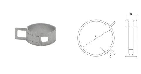 PROMX OPASKA SAMOZACISKOWA SPRĘŻYSTA W1 - 6.0-7.3MM - 5 SZTUK