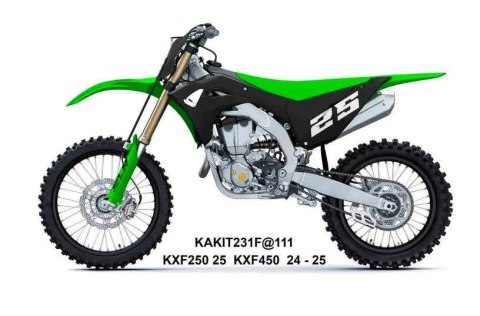 UFO KOMPLET PLASTIKÓW (FULL KIT) Z OSŁONAMI TELESKOPÓW (AMORTYZATORÓW) KAWASAKI KXF 250 '25, KXF 450'24-'26, KX 450X '24-'26 KOL