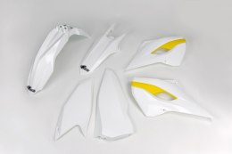 UFO KOMPLET PLASTIKÓW HUSQVARNA TE/FE 125/250/300/350/450 '15-'16 KOLOR OEM '15 (BIAŁY/ŻÓŁTY) (HU615E999)