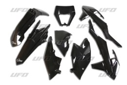 UFO KOMPLET PLASTIKÓW KTM EXC/EXC-F TPI '17-'19 Z OSŁONĄ LAMPY KOLOR CZARNY (KT523E001)